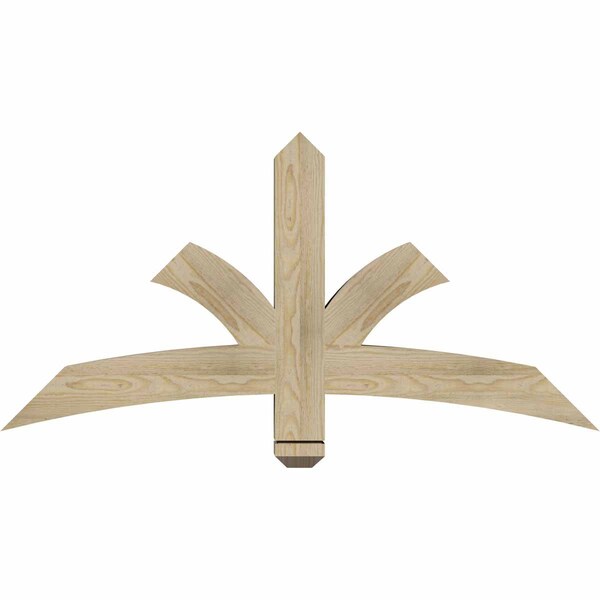 Ekena Millwork Davenport Rough Sawn Timber Gable Bracket, Douglas Fir, 48"W x 24"H x 4"D x 4"F, 12/12 Pitch GBW048X24X0404DAV00RDF - main